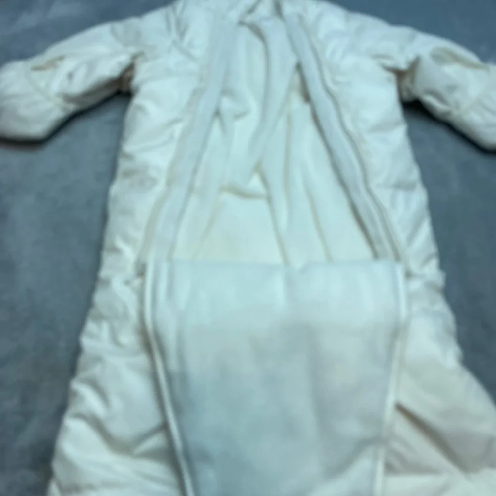 Baby GAP Cold Control Bundler‎ Snowsuit Size 3-6M Ivory Hooded Fleece Lined